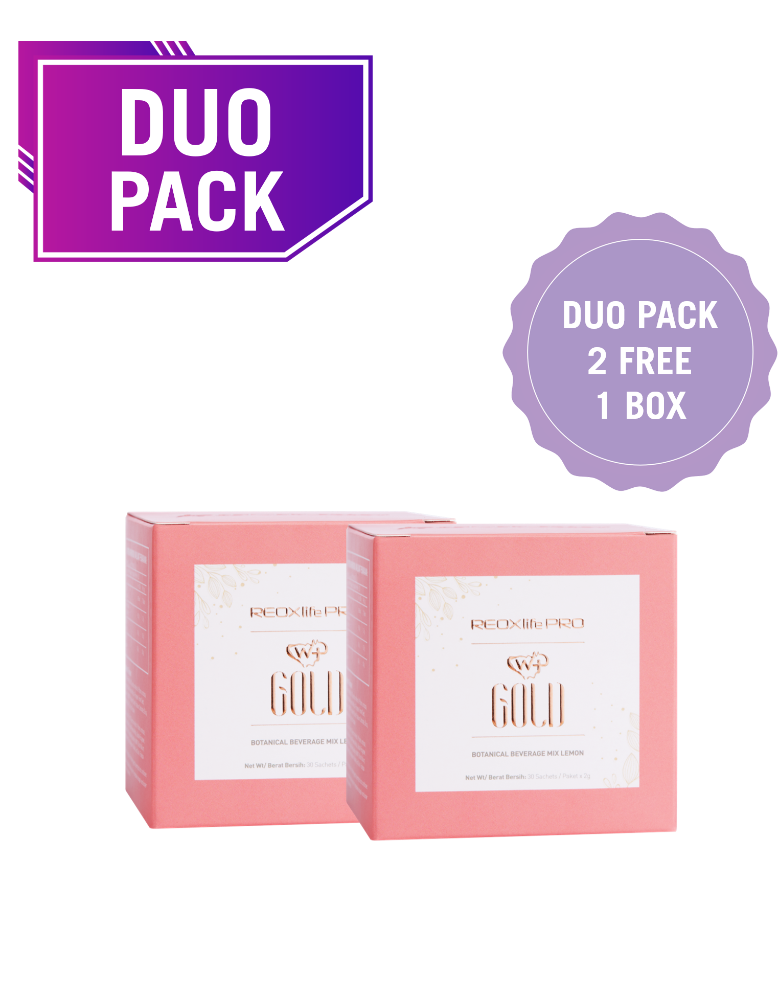 REOXlife PRO W+ GOLD (2 DUO PACK FREE 1 Box)
